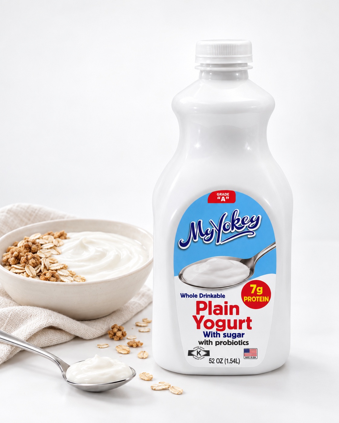 Botella de yogur natural endulzado MyYokey